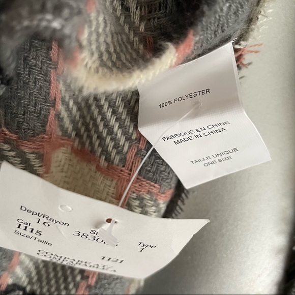 Pink Grey Scarf - Picture 5 of 6